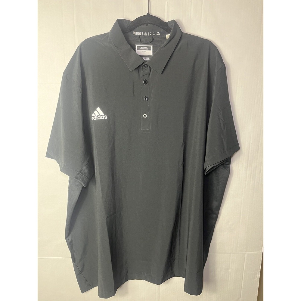 Adidas Men's Athletic Sport Button Front Black Lightweight 3XL